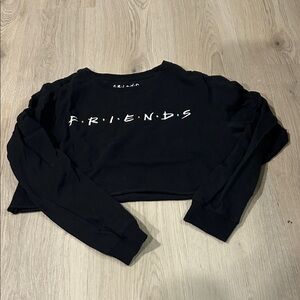 FRIENDS Black Crop Top